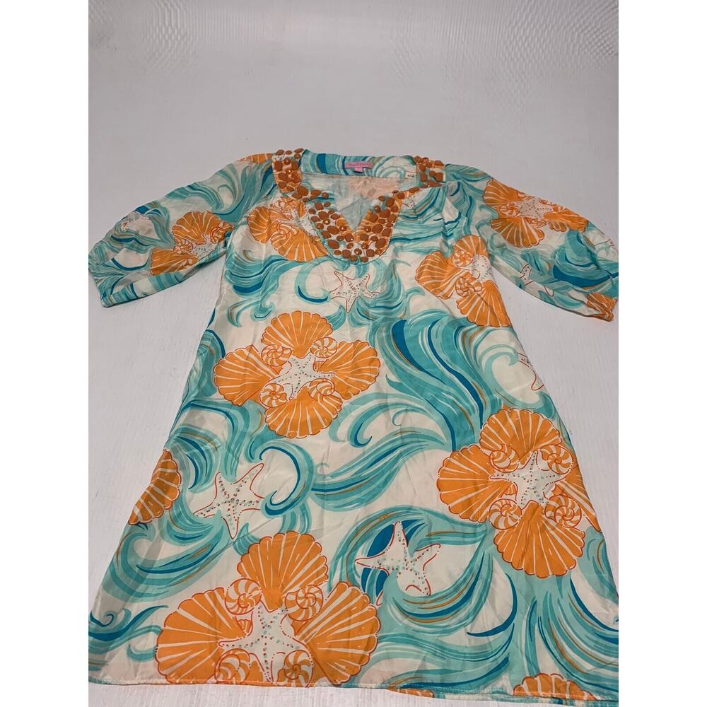 Lilly Pulitzer Dress 3/4 Sleeveless Floral Multicolor 0 Women's A66